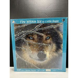SunsOut 500 pc jigsaw puzzle.  Fire Within Ice By Collin Bogle.  New Sealed